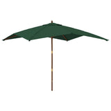 Garden Parasol Green Polyester Fabric Large 363192