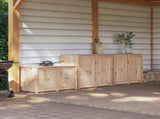 Outdoor Kitchen Cabinet MEPPEL 3 pcs Natural Douglas 3443802