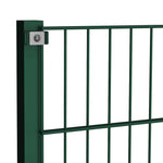 Fence Panel with Posts Iron 1040x120 cm Green 278666