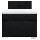 Box Spring Bed with Mattress Black 100x200 cm Fabric 3285801
