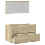 Bathroom Cabinet with Mirror Sonoma Oak 80x38.5x45 cm 849646