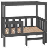 Dog Bed Grey 95.5x73.5x90 cm Solid Wood Pine 822384