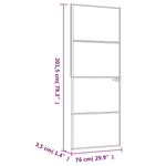 Interior Door Black 76x201.5 cm Tempered Glass&Aluminium 153658