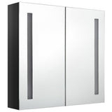 326519 LED Bathroom Mirror Cabinet Shining Black 62x14x60 cm