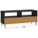 LED TV Cabinet Black Engineered Wood 896986