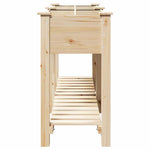 Garden Planter Beige 161.5 x 45 x 76.5 cm Solid fir wood 42006581