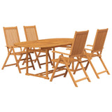 Garden Dining Set Natural Wood Solid Acacia Wood Large Expandable 3058011