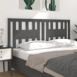 Headboard Grey 186x4x100 cm Solid Wood Pine 818687