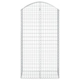 Arched Gabion Basket 100x50x180/200 cm Galvanised Iron 153439
