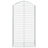 Arched Gabion Basket 100x50x180/200 cm Galvanised Iron 153439