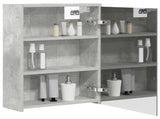 Bathroom Mirror Cabinet Concrete Grey 43 x 16 x 62.5 cm 889138