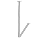 4 Height Adjustable Table Legs Chrome 1100 mm 242144
