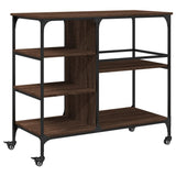 Kitchen Trolley Brown Oak 100x45x89.5 cm Engineered Wood 842385