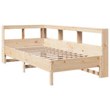 Bookcase Bed without Mattress 75x190 cm Solid Wood Pine 3324445