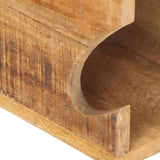 Wall Mounted Bicycle Rack 35x25x25 cm Solid Rough Mango Wood 320477