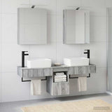 Bathroom Cabinet Set 5 pcs Grey Sonoma Engineered Wood 3406316