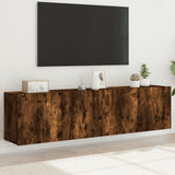 TV Cabinets Wall-mounted 2 pcs Smoked Oak 80x30x41 cm 836961