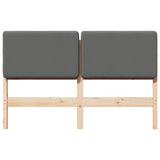 Upholstered Headboard Brown and Light Grey 135 cm 880073