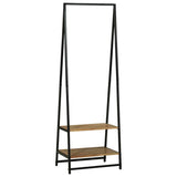 Clothes Rack Black 60 x 45 x 180 cm Solid Acacia Wood 374114