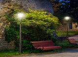 2.4 m Garden Lamp Post Light, LED Solar Powered Patio Path Lighting Lamp with Aluminium Frame, PIR T3398P317828