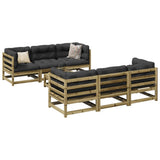 7 Piece Garden Sofa Set Impregnated Wood Pine 3299300