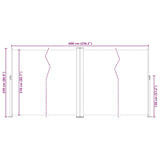 Retractable Side Awning Cream 200x600 cm 318007
