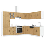 ZNTS 14 Piece Kitchen Cabinet Set Lucca Artisan Oak Engineered Wood 3314990