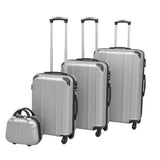 Four Piece Hardcase Trolley Set Silver 91196
