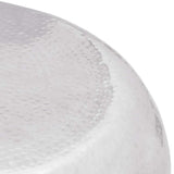 Hammered Aluminium Coffee Table Silver 242322