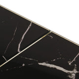 Coffee Table Gold Stainless Steel and Tempered Glass 349948