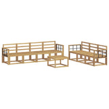 Outdoor Sofa Set 8 pcs White 59 x 59 x 37 cm Solid Acacia Wood 3387358