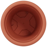 Round Flower Pot 24 pcs Brick Red 30 x 25 cm Plastic 42020291