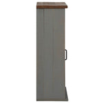 ZNTS Hanging Cabinet HALDEN with Sliding Door Grey 49x22.5x70 cm Pine 4018439