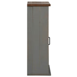 ZNTS Hanging Cabinet HALDEN with Sliding Door Grey 49x22.5x70 cm Pine 4018439