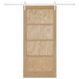 Sliding Door ORKDAL Brown 93 x 202 cm Solid Pine Wood 3333766