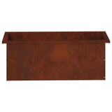 Garden Planter with LED Rusty 30 x 80 x 30 cm Weathering Steel 8008110