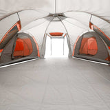 Family Tent Dome 12-Person Grey and Orange Waterproof 94348