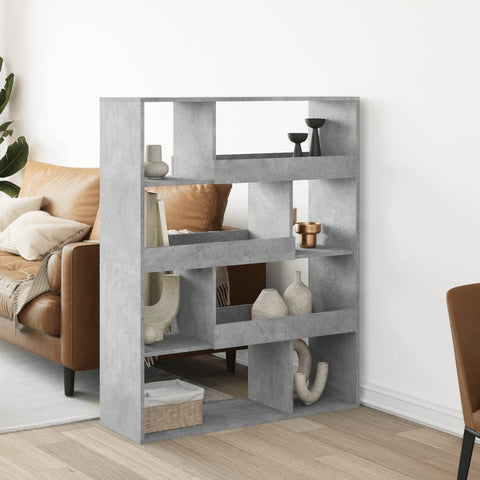 Bookcase Concrete Grey 100x33x125.5 cm Engineered Wood 3309333