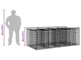 Gabion Raised Bed 2 pcs Silver 3422226