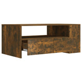 Coffee Table Smoked Oak 102x55x42 cm Engineered Wood 816934