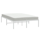 Metal Bed Frame without Mattress White 135x190cm 350912