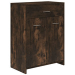 ZNTS 4 Piece Bathroom Furniture Set Smoked Oak Engineered Wood 3154409
