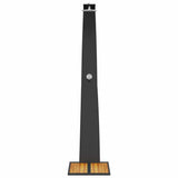 Outdoor Shower Black 55x60x224 cm Poly Rattan and Acacia Wood 368209