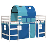Kids' Loft Bed with Tunnel without Mattress Blue 90x190cm 3207004