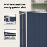 Wall-mounted Garden Shed Anthracite 118x194x178 cm Steel 316223