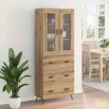 Highboard Cabinet with Shelf 2 pcs Artisan Oak Engineered Wood 3415844