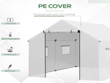 Polyethylene Walk-in Polytunnel Greenhouse, 2 x 3, White T3398P323778