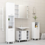 4 Piece Bathroom Furniture Set White Engineered Wood 3056898