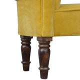 Mustard Velvet Bench IN780