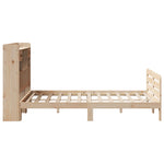 ZNTS Bookcase Bed without Mattress 120x190 cm Small Double Solid Wood Pine 3309983